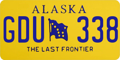 AK license plate GDU338