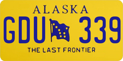 AK license plate GDU339