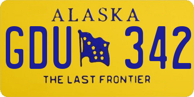 AK license plate GDU342