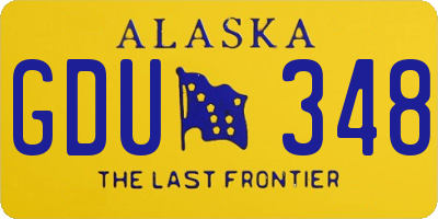 AK license plate GDU348