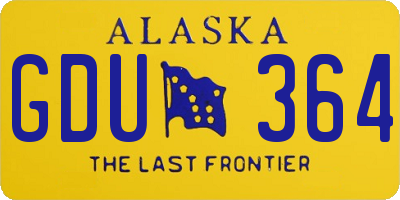 AK license plate GDU364