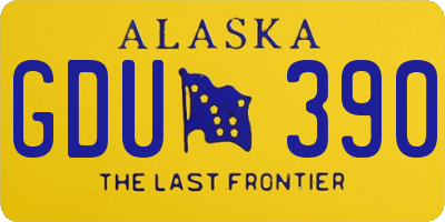 AK license plate GDU390