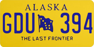 AK license plate GDU394