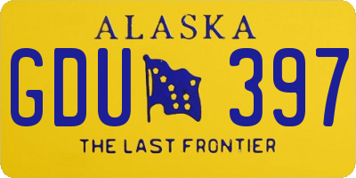 AK license plate GDU397