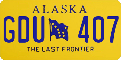 AK license plate GDU407
