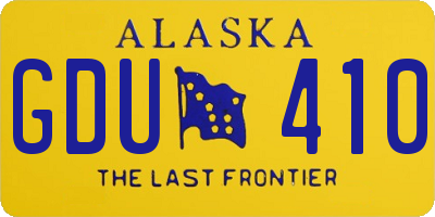 AK license plate GDU410
