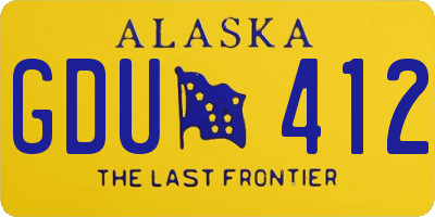 AK license plate GDU412