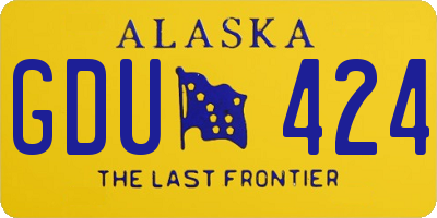 AK license plate GDU424
