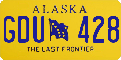 AK license plate GDU428