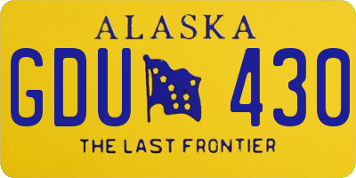 AK license plate GDU430
