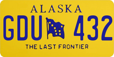 AK license plate GDU432
