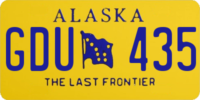 AK license plate GDU435