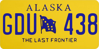 AK license plate GDU438