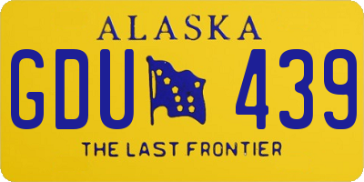 AK license plate GDU439