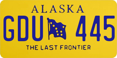 AK license plate GDU445