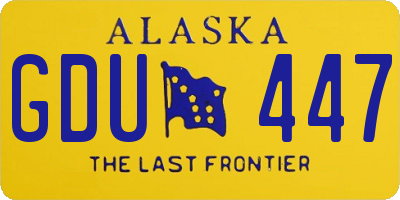 AK license plate GDU447
