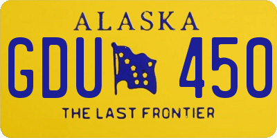 AK license plate GDU450