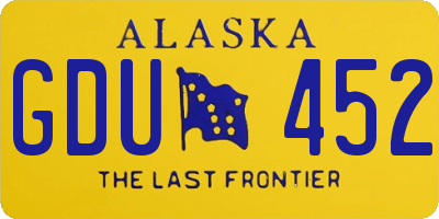 AK license plate GDU452