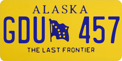 AK license plate GDU457