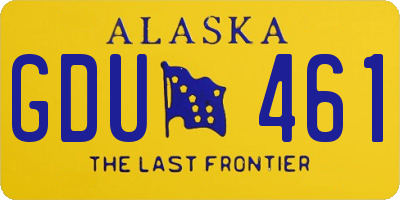 AK license plate GDU461