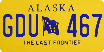 AK license plate GDU467