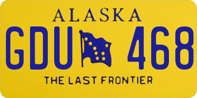 AK license plate GDU468