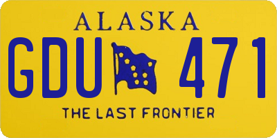 AK license plate GDU471