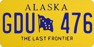 AK license plate GDU476