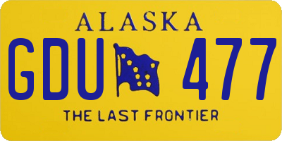 AK license plate GDU477