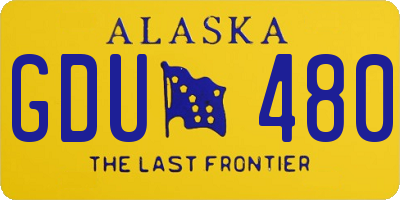 AK license plate GDU480