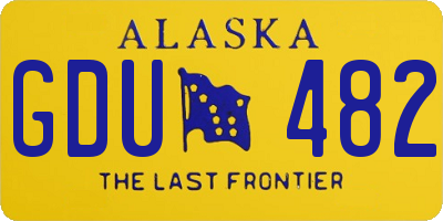 AK license plate GDU482