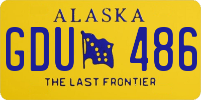 AK license plate GDU486