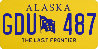 AK license plate GDU487