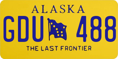 AK license plate GDU488