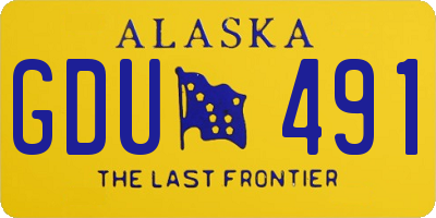 AK license plate GDU491