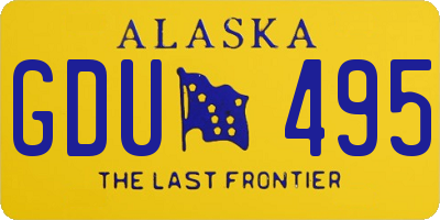 AK license plate GDU495