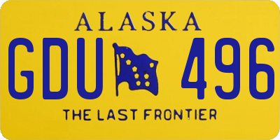 AK license plate GDU496