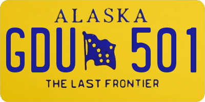 AK license plate GDU501