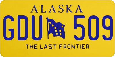 AK license plate GDU509