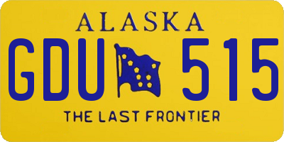 AK license plate GDU515
