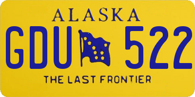 AK license plate GDU522