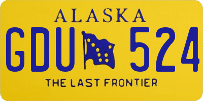 AK license plate GDU524