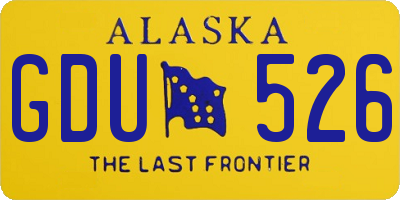 AK license plate GDU526