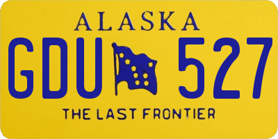 AK license plate GDU527