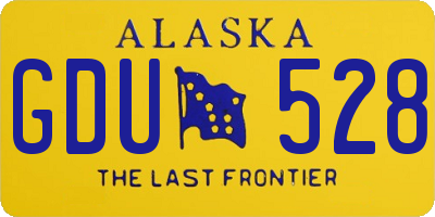 AK license plate GDU528