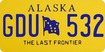 AK license plate GDU532