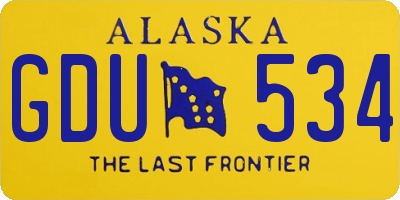 AK license plate GDU534