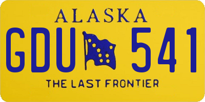 AK license plate GDU541