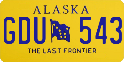 AK license plate GDU543