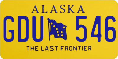 AK license plate GDU546
